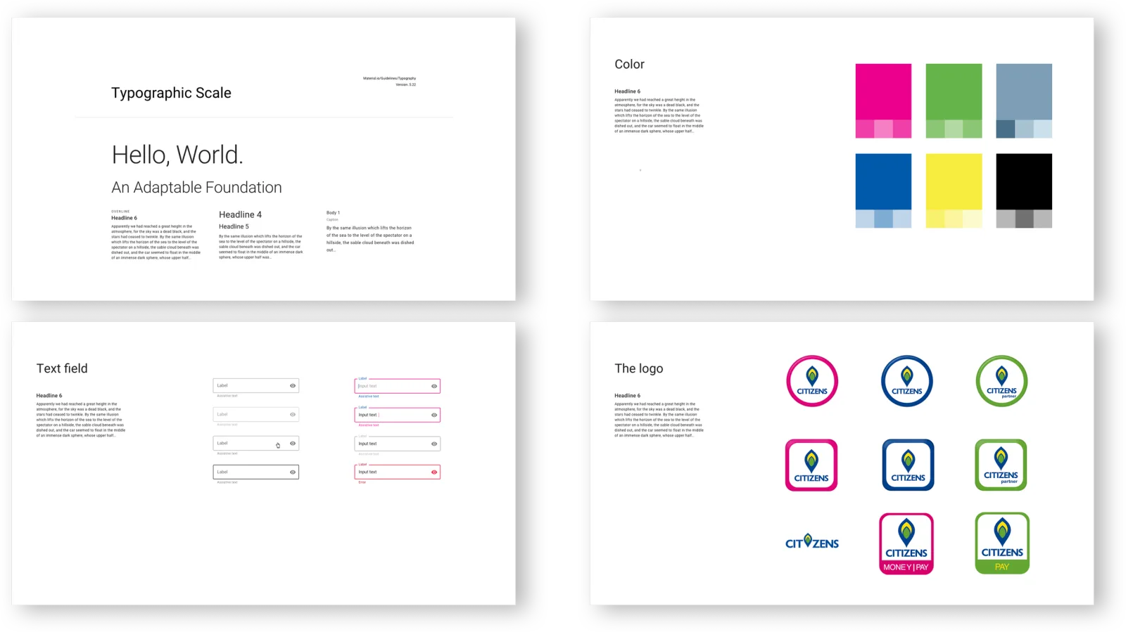Style guide and design library